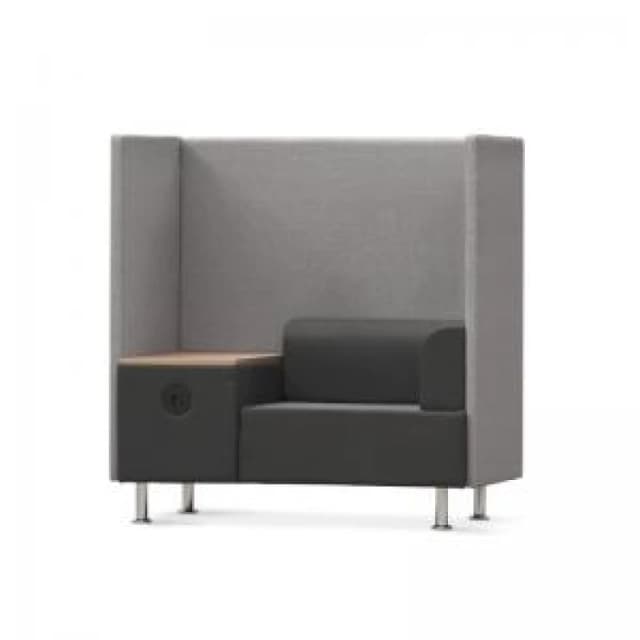 ROCADA BE Soft Individual Booth and Table - Grey