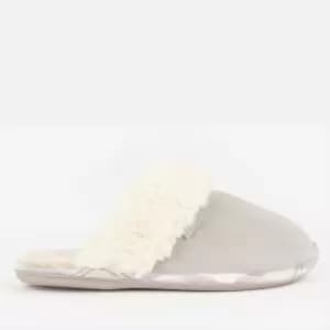 Barbour Lydia Suede and Faux Fur-Blend Mule Slippers - UK 4
