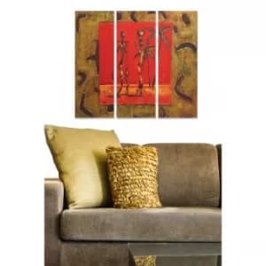 MDF7613 Multicolor Decorative MDF Painting (3 Pieces)