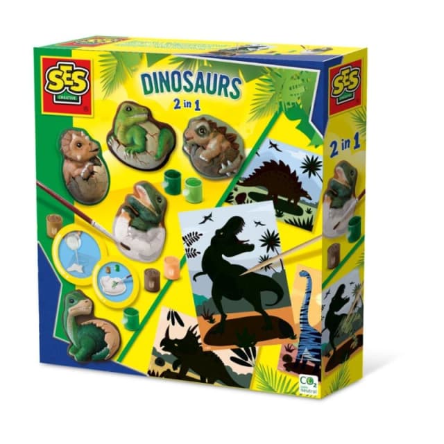SES Creative Dinosaurs 2 in 1 - Casting and painting and scratc Multi unisex One Size
