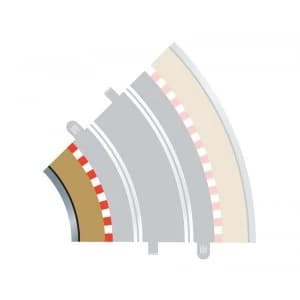 Radius 2 Curve Inner Borders 45° (Set Of 4) Scalextric Accessory Pack