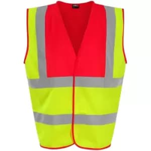 PRO RTX High Visibility Unisex Waistcoat (L) (Yellow/Red) - Yellow/Red