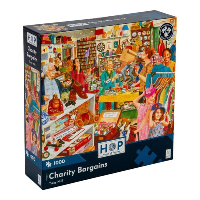 The House Of Puzzles Charity Bargains, 1000 Piece Jigsaw Puzzle Multicolor Unisex