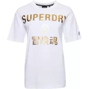 Superdry Corporate Foil T Shirt - White