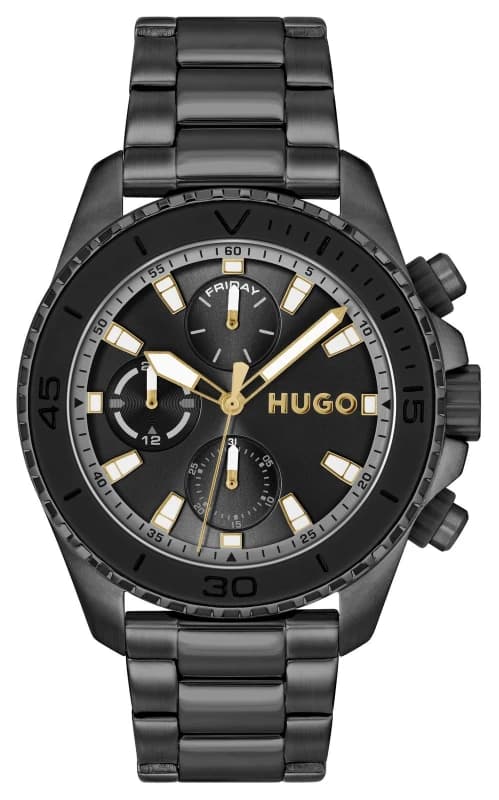 HUGO 1530431 #DIVE (44mm) Black Dial / Black PVD Stainless Watch