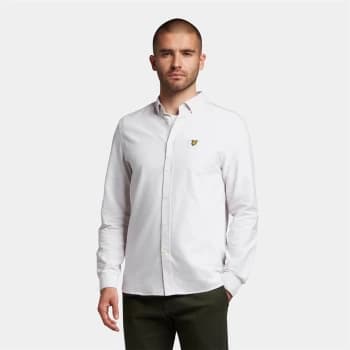 Mens Regular Fit Light Weight Oxford Shirt - Light Mist/White - S
