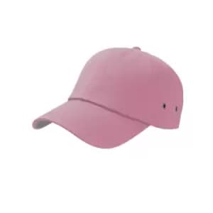 Atlantis Action 6 Panel Chino Baseball Cap (One Size) (Pink)