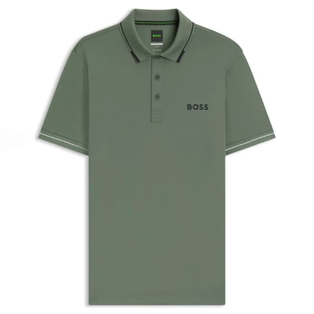 Boss Paul Pro Contrast Logo Slim-Fit Polo Shirt Green male M