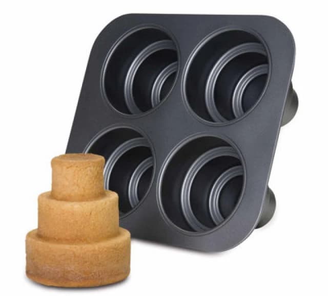 Chicago Metallic Non-Stick Multi-Tier Cake Pan Grey