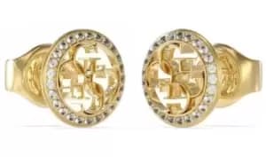 Guess UBE02136YG Ladies Gold Plated 4G Logo Stud Earrings Jewellery