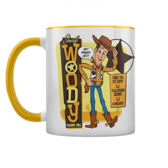 Disney Inner Two Tone Woody Mug in Yellow Yellow One Size Unisex 5059958904439