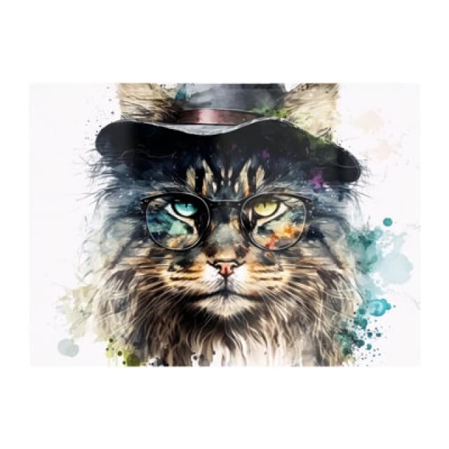 Warren Reed Designer Norwegian Forest Cat Splashart Chopping Board