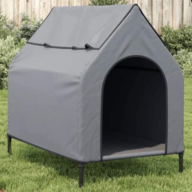 VIDAXL Dog House Anthracite Oxford Fabric and Steel vidaXL 172591