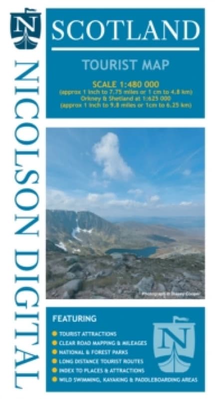 Nicolson Scotland Tourist Map Sheet map, folded