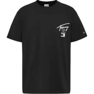 Tommy Jeans Tjm Clsc Spray Signature Tee - Black