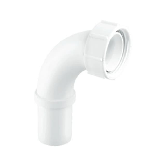 Mcalpine T5 1.5" Pushfit 90 Degree Knuckle Overflow Bend X Bsp Coupling Nut