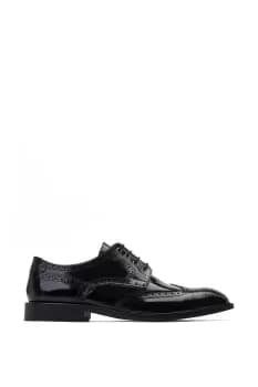 'Chaplin' High Shine Leather Brogue Shoe
