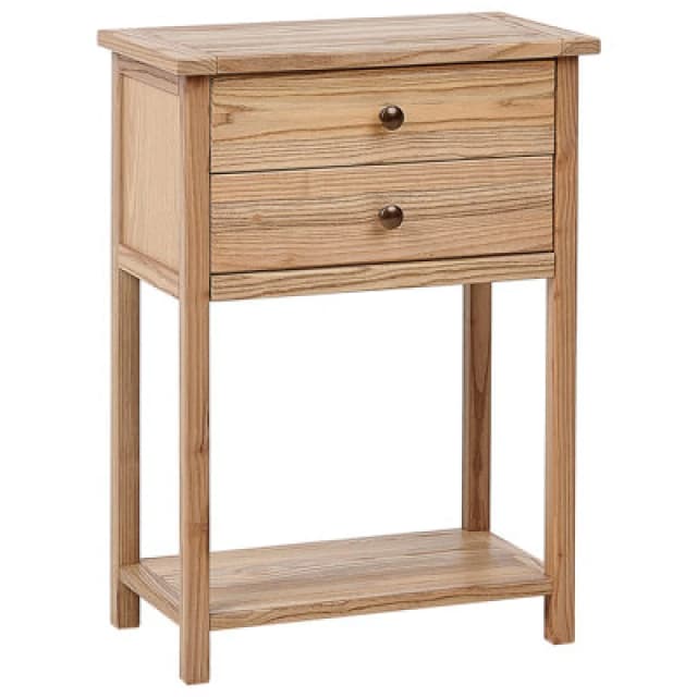 Beliani Console Table Salton Sassafras Wood Brown