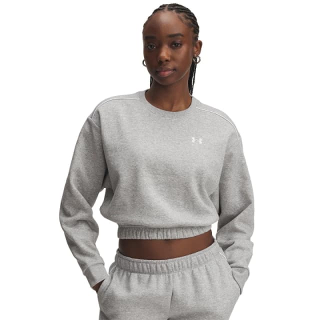 Under Armour Womens Rival Crew Sweatshirt Mod Grey/Heathr female 8 (XS)