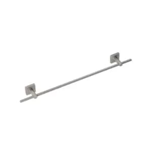 Croydex Flexi-Fix Chiswick Brushed Silver Effect Wall-Mounted Towel Ring (W)152mm