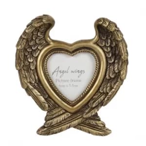 Antique Gold Guardian Angel Wing Photo Frame