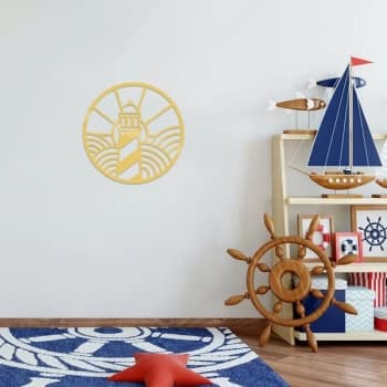 Beacon - Gold Gold Decorative Metal Wall Accessory