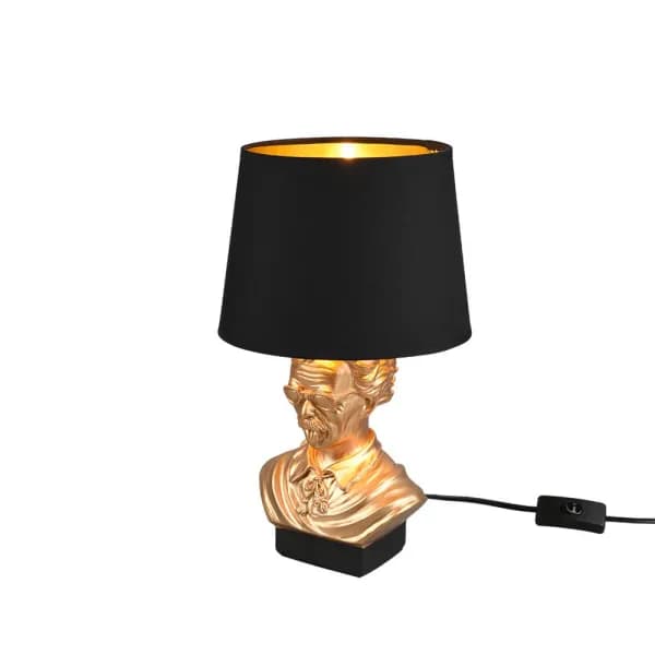 Albert Modern Table Lamp with Round Tapered Shade Gold