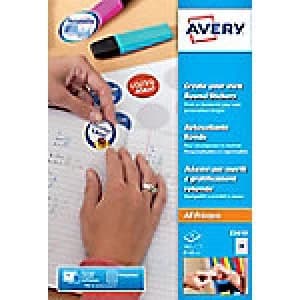 AVERY Round Reward Stickers E3613 A4 White