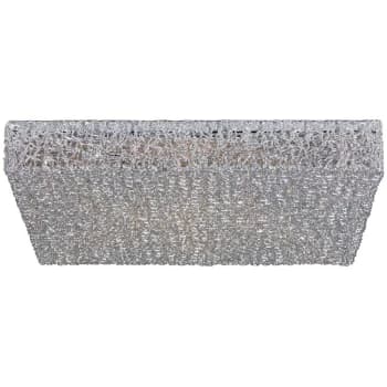 Wire Glass & Crystal Ceiling Light Aluminum