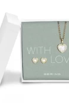 Ladies Bering Jewellery With Love Gift Set 428-712-Gold