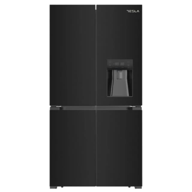 Tesla T560FDB Four Door Fridge Freezer With Water Dispenser Non Plumbed - BLACK T560FDB