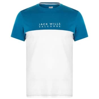 Jack Wills Westmore Colour Block T-Shirt - Teal