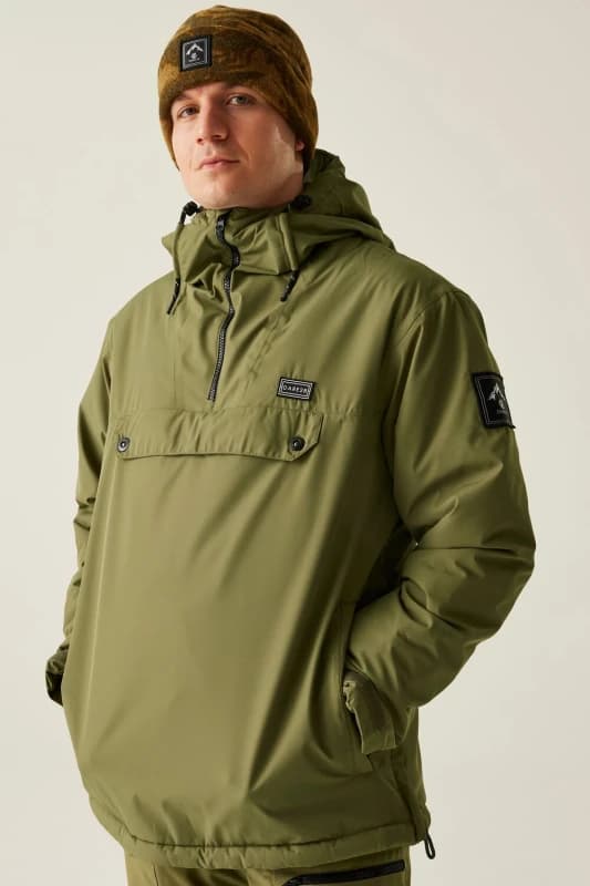 Dare 2b Dare 2b Men Freeride Overhead Waterproof Breathable Insulated Skiing Jacket in Green Size: Small Green S Male 5063516186465