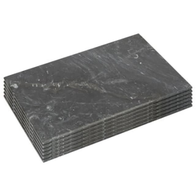 Argon Tableware Rectangle Marble Placemats - 30cm x 20cm - White - Pack of 6 in Black Size: 30cm x 20cm Black Unisex 30cm x 20 cm