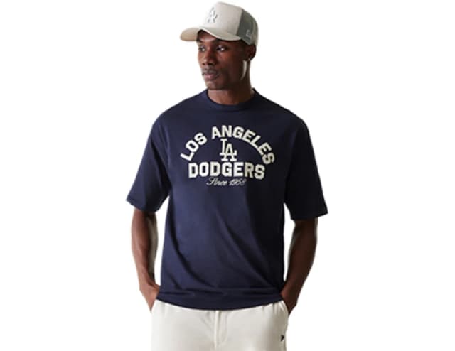 New Era Mlb Heritage Oversized Los Angeles Dodgers T-Shirt Blue L