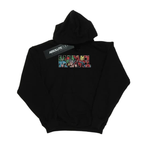 Marvel Comics Marvel Comics Men Infill Logo Hoodie in Black Size: 3X-Large Black XXXL Male 5057864047738