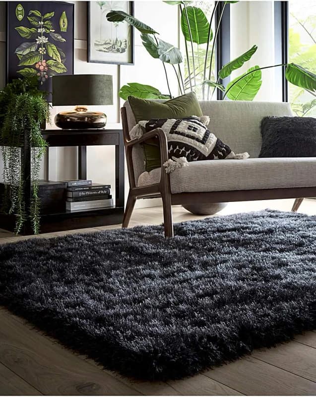 Origins Extravagance Cosy Shaggy Rug Dark Grey 120X170 MN15021