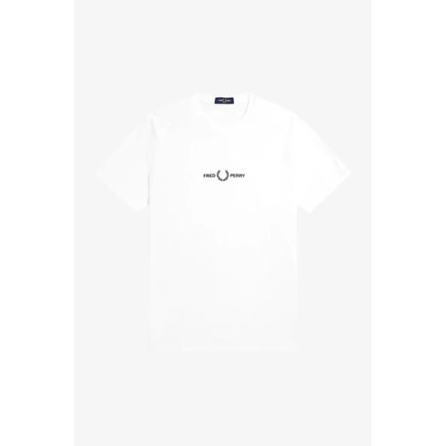 Fred Perry Embroidered Logo T Shirt White 100 male S