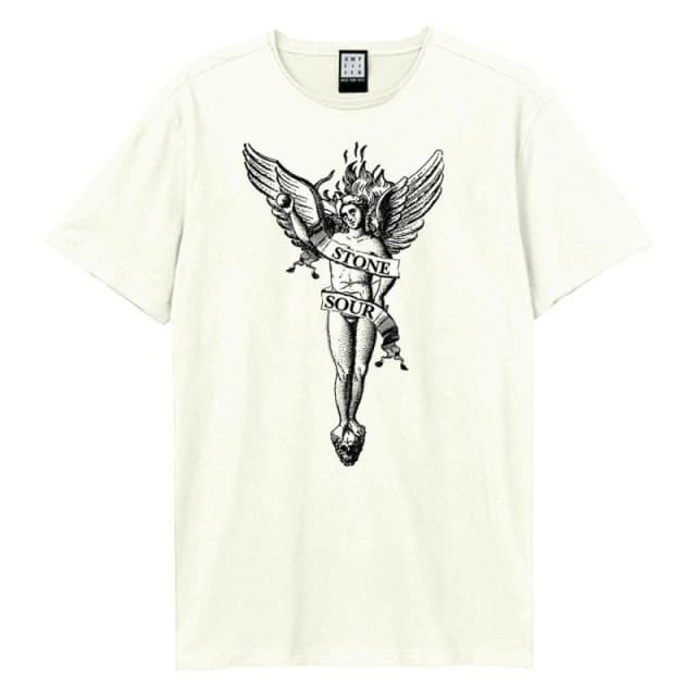 Amplified Amplified Men Angel Stone Sour Loose Fit T-Shirt in White Size: 3X-Large White XXXL Male 5063806555230