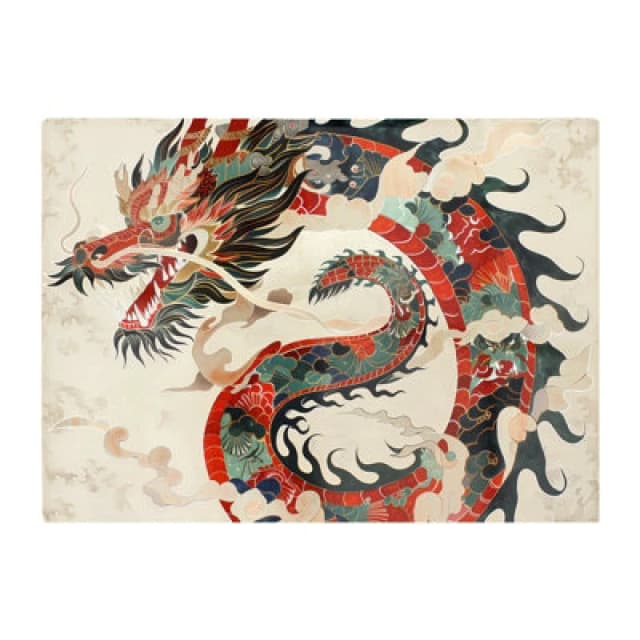 Warren Reed Designer Majestic Chinese Dragon Swirl Chopping Board