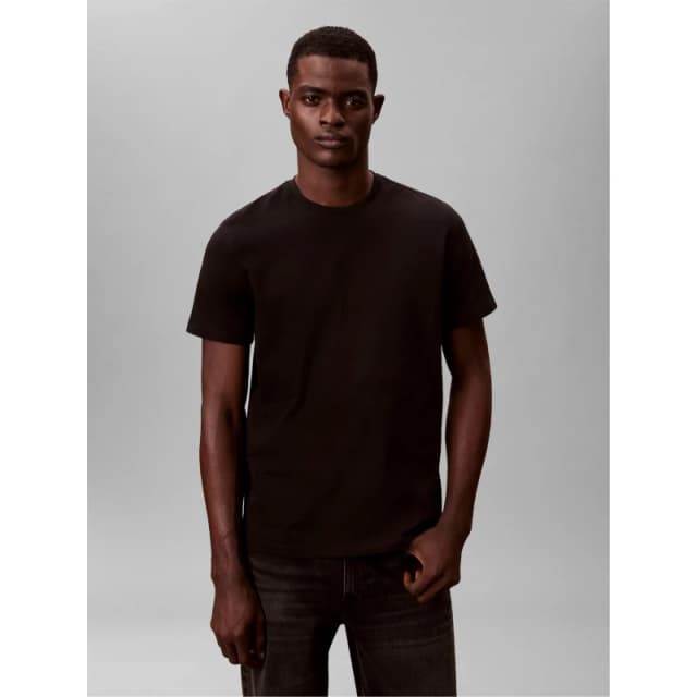 Calvin Klein Jeans Embroidered Logo Short Sleeve T-Shirt Black Men S;M;L;XL