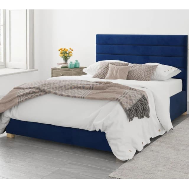 Aspire Aspire Olivier Divan, Plush Fabric, Strutted Headboard, No Drawers in Emerald Size: King Emerald King Unisex 5057632196583