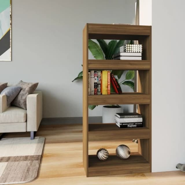 VIDAXL Book Cabinet/Room Divider Brown Oak 60x30x135cm Engineered Wood Vidaxl 8720286844380