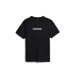 Napapijri Small Box Logo Short Sleeve T Shirt - Blue