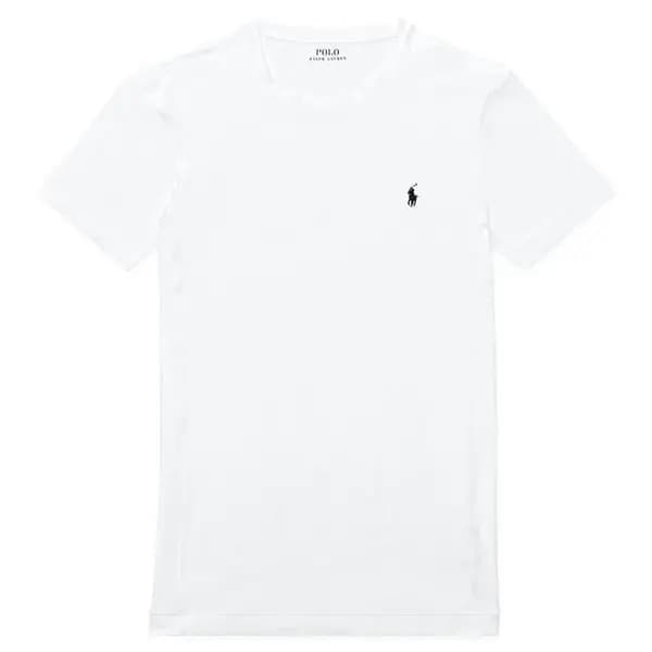 RALPH LAUREN Short Sleeve Crew Neck Jersey T Shirt - White L