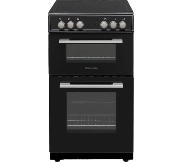 Montpellier MDOC50FK 50cm Electric Ceramic Cooker - Black,Silver/Grey 5060617983290