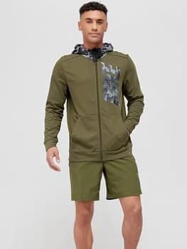 Nike Train Dri-Fit Camo Zip Hoodie - Green, Size 2XL, Men