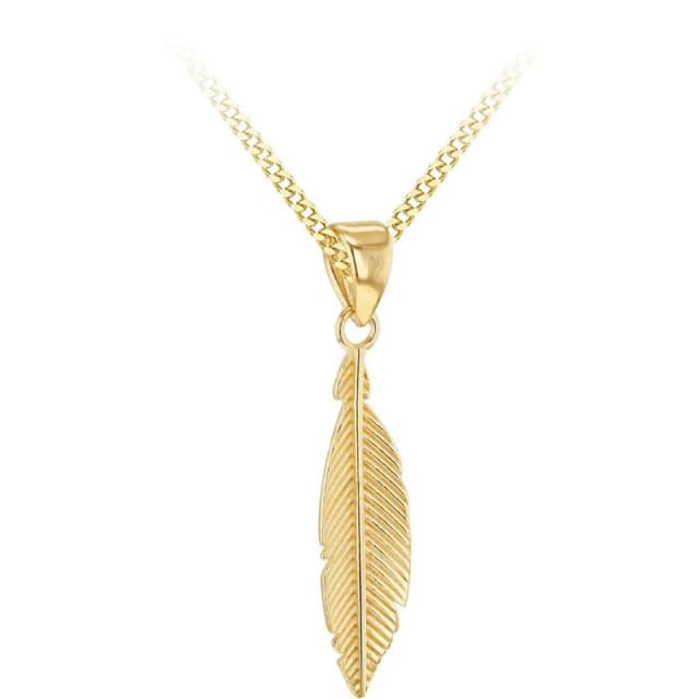 Be You 9ct Gold Leaf Necklace Yellow Gold female 18in