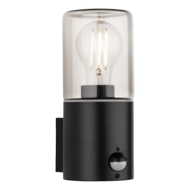 Firstlight Manor Outdoor Wall Lantern with PIR Sensor Smoked in Black