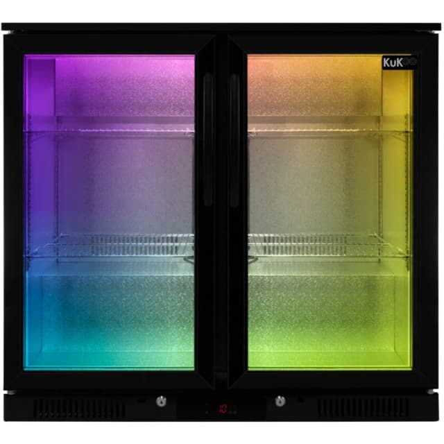 KUKOO Back Bar Fridge Cooler 208L Capacity Commercial Hinged Double 5055986168201